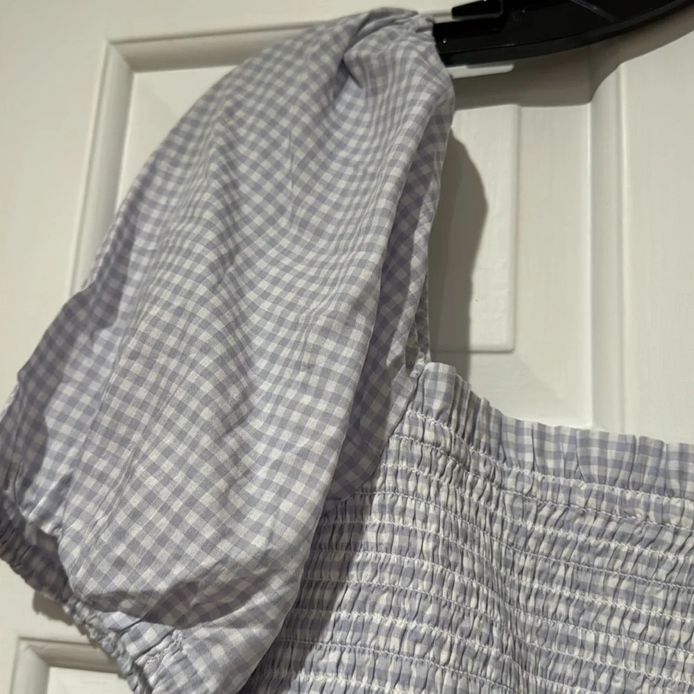 J. Crew NWT Gingham Puff Sleeve Top